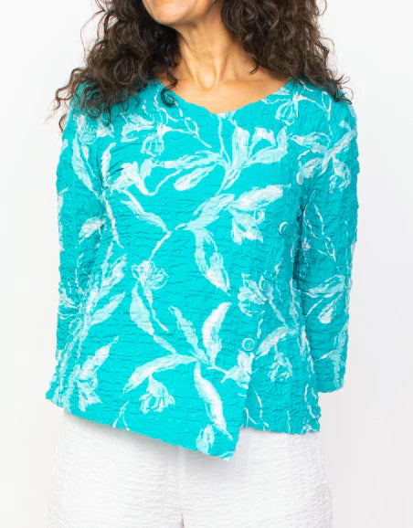 Elegant pleated Blouses & Shirts for women-Habitat Sale, 23235 Asymmetrical Puckered Top 50% Off Regular Price