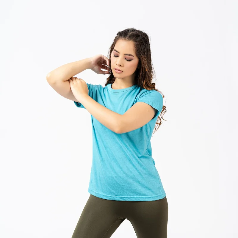 Winter T Shirts-Polo Athletica Women's Activewear Sliced Short Sleeve Tee Shirt