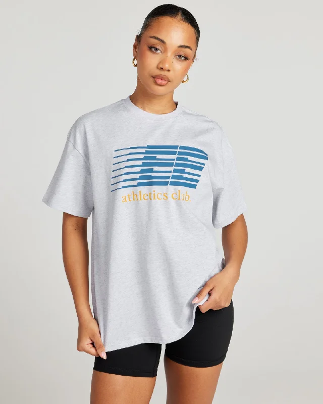 Cheese Tasting T Shirts-Women's Athletics Club Tee - Polar Grey