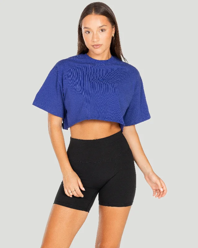 Streetwear T Shirts-Women's Classic Cropped Tee - Atlantic