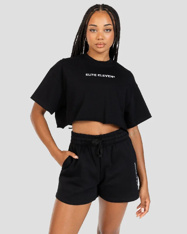 Desert T Shirts-Women's Cropped Registered Tee - Black