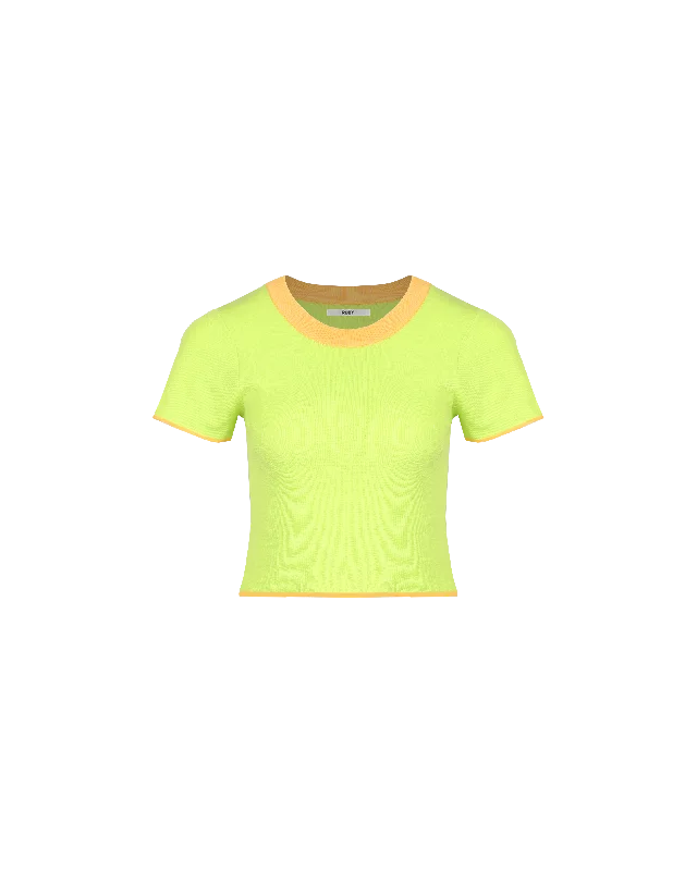 Snowboarding T Shirts-NIXON BABY TEE LIME