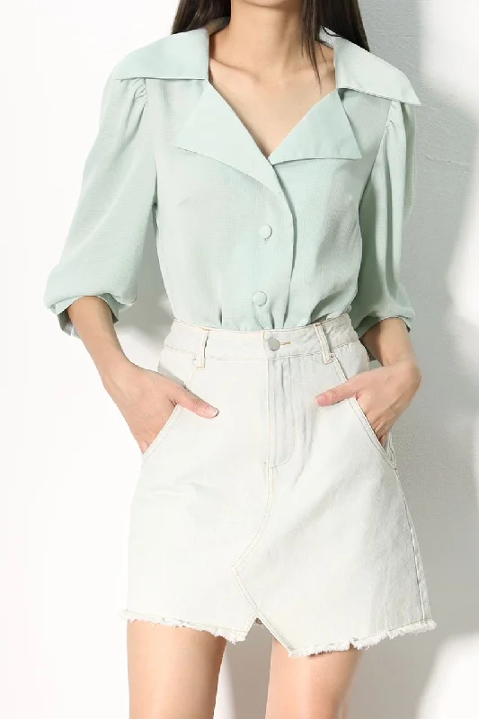 Stylish casual Blouses & Shirts for everyday wear-Marion Oversized Collar Shirt