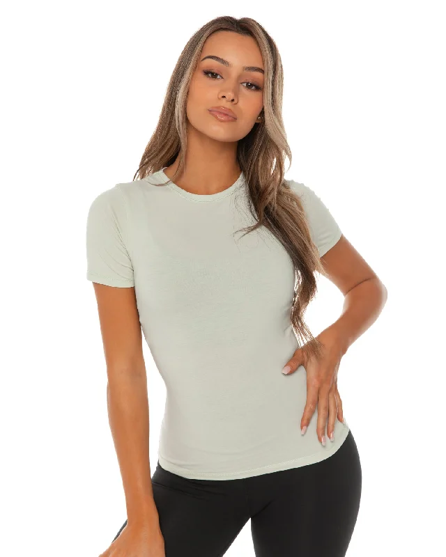 Travel Lightweight T Shirts-Charm Tee - Sage