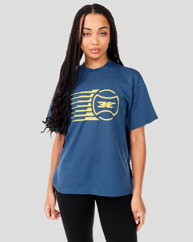 London T Shirts-Women's Empire Oversized Tee - Navy