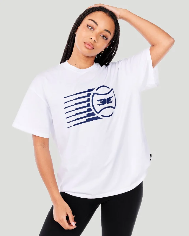 New York T Shirts-Women's Empire Oversized Tee - White