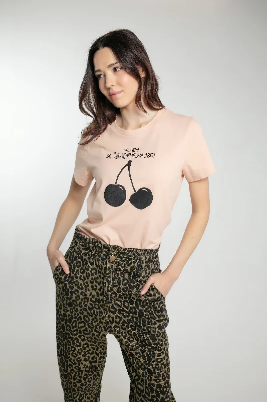 Dubai T Shirts-CHERIE T-SHIRT IN PEACH