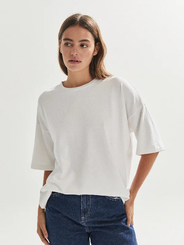 Printed T Shirts-Lawson Oversized Tee White