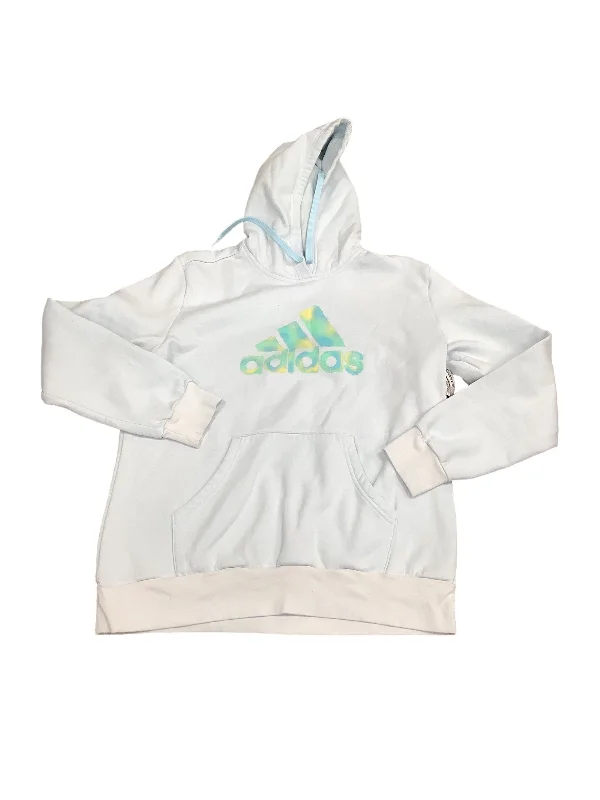 Sweatshirt for Street Style-Women's Button Sweatshirts-Sweatshirt Hoodie By Adidas  Size: L