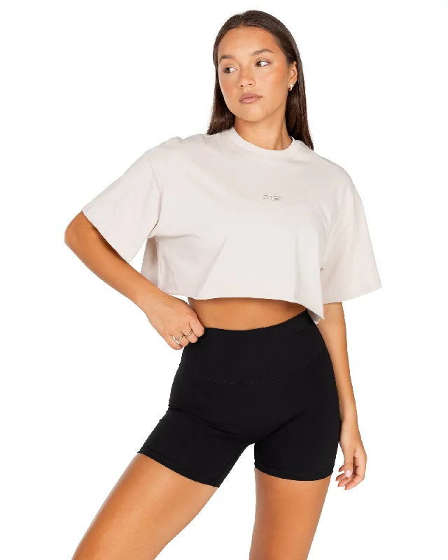 Luxury T Shirts-Women's Classic Cropped Tee - Sahara