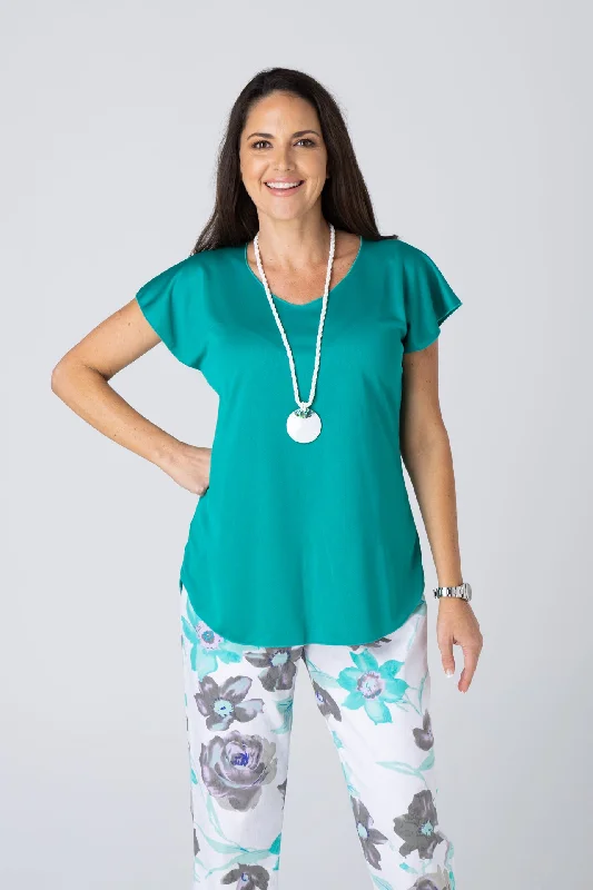 Plus size Blouses & Shirts-Jade Activewear Short Sleeve Top