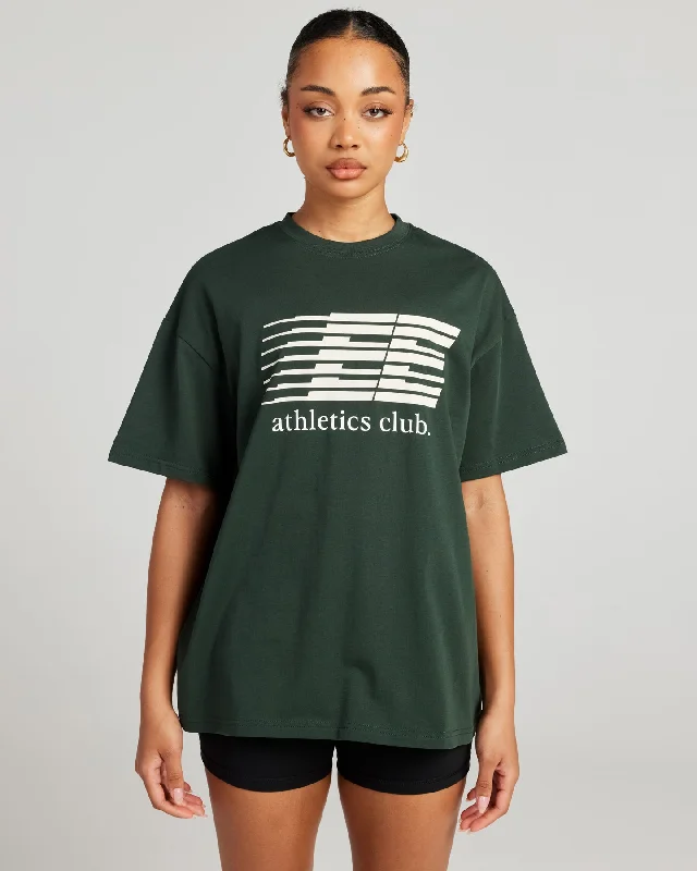 Tea Blending T Shirts-Women's Athletics Club Tee - Dark Green