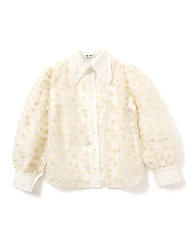 Blouses & Shirts with contrasting collars-<b>DREAM Sister Jane</b><br>Marigold Jacquard Blouse