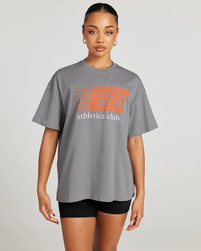 Gardening Tools T Shirts-Women's Athletics Club Tee - Grey