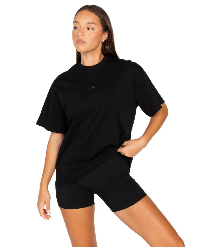 Recycled Polyester Short Sleeve T Shirts-Women's Classic Tee - Black