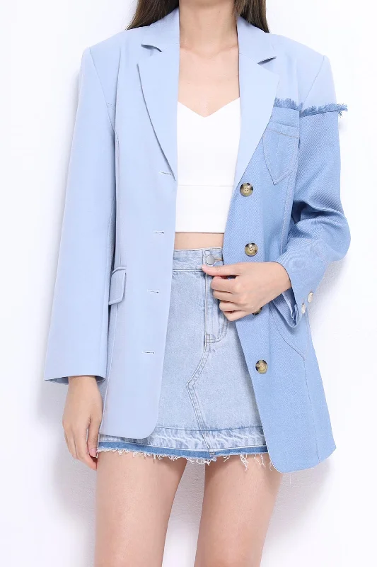 Long-sleeve casual Blouses & Shirts-Jessie Bi-color Tailored Jacket