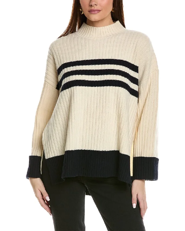 Slim-fit Pullover Sweater-Women's Thermal Pencil Pullovers-Reiss Misha Striped Rib Wool Jumper