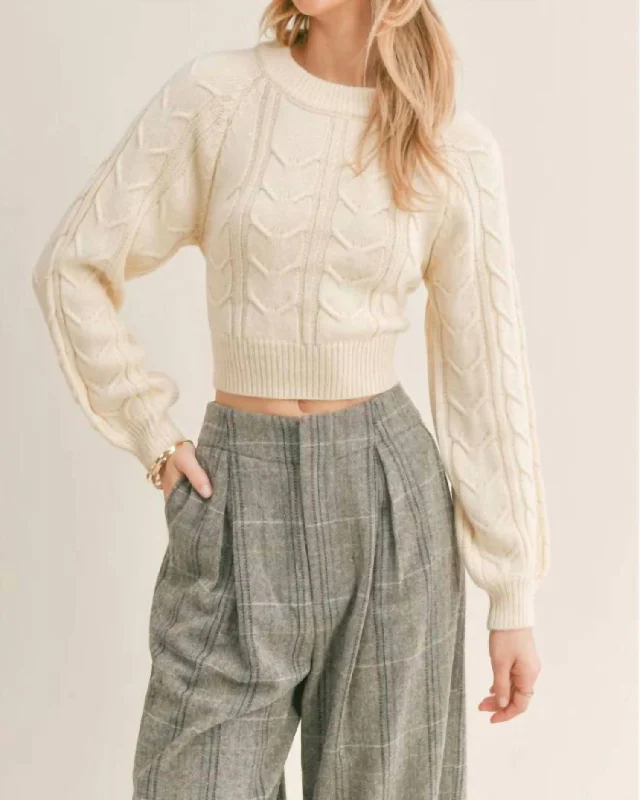 Stylish Pullover Sweater with Unique Look-Women's Travel Pullovers-Remind You Not Backless Sweater Top In Off White