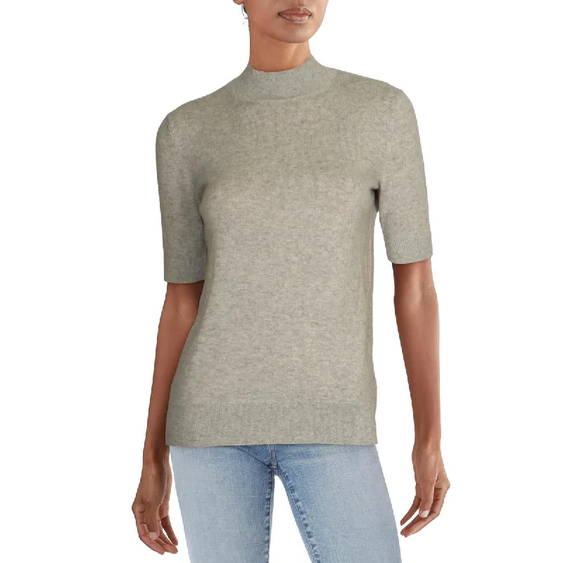 Lightweight Wool Pullover Sweater-Women's Tailored Pullovers-Womens Cashmere Heathered Sweater