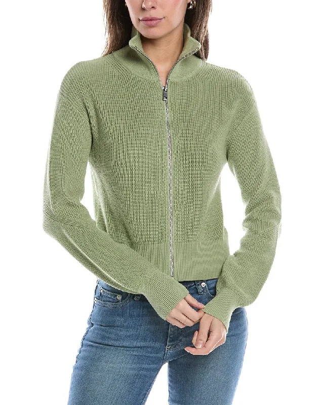 Long Pullover Sweater-Women's Metallic Denim Pullovers-rag & bone Amy Zip Sweater