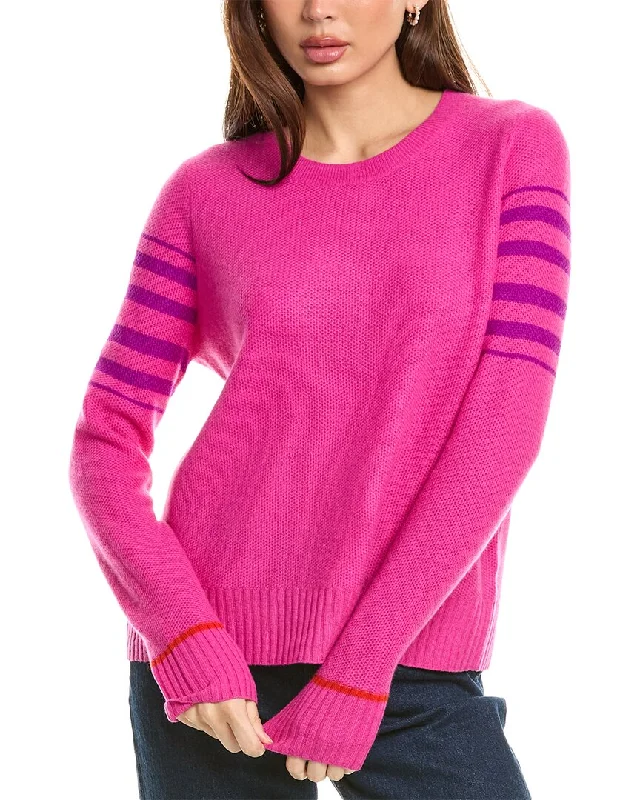 Pullover Sweater with Long Sleeves-Women's Tailored Pullovers-Lisa Todd Striped Cashmere Sweater