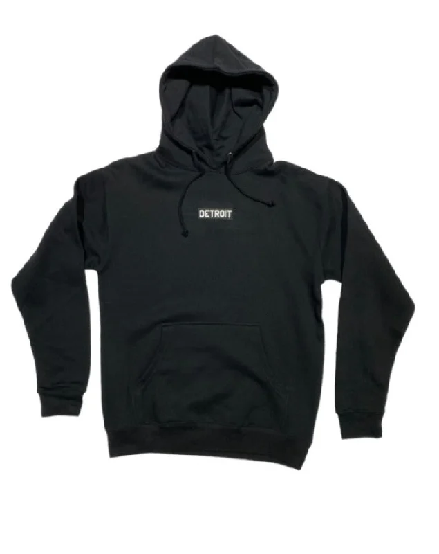 Hoodie with Neutral Tones for Casual Fashion-Women's Lightweight Hoodies-Ink Detroit Premium Heavyweight Hoodie - Black