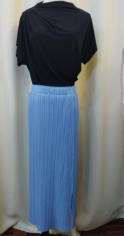 Short Pencil Skirts-Women's Ribbed Ruffle Skirts-Sample Sale - Liliana Pleated Skirt