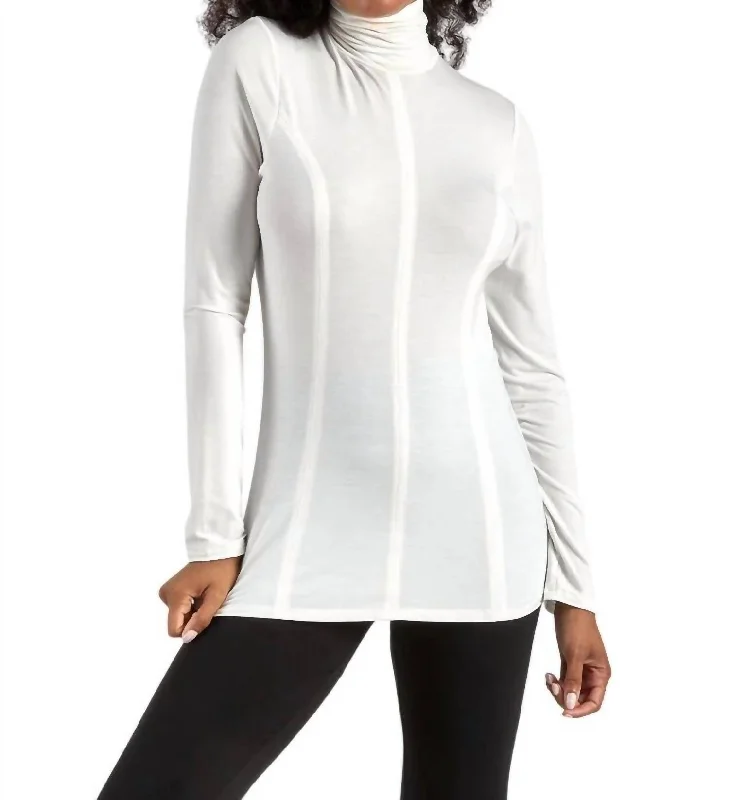 Pullover Sweater with Feminine Touch-Women's Waterproof Pullovers-Akor Top In Ivory