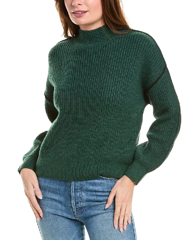 Turtleneck Wool Pullover Sweater-Women's Thermal Floral Pullovers-Aiden Sweater