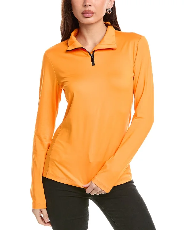 Pullover Sweater with Pleated Design-Women's Zip-Up A-Line Pullovers-Bogner Margo 1/4-Zip Pullover