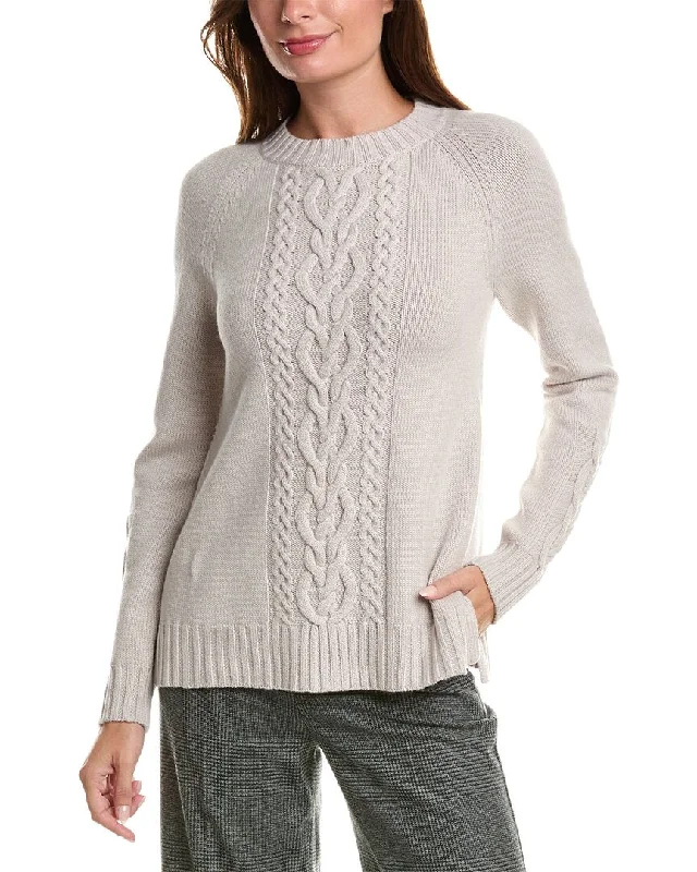 Cashmere V-neck Pullover Sweater for Women-Women's High-Waisted Denim Pullovers-S Max Mara Ginny Wool & Cashmere-Blend Sweater