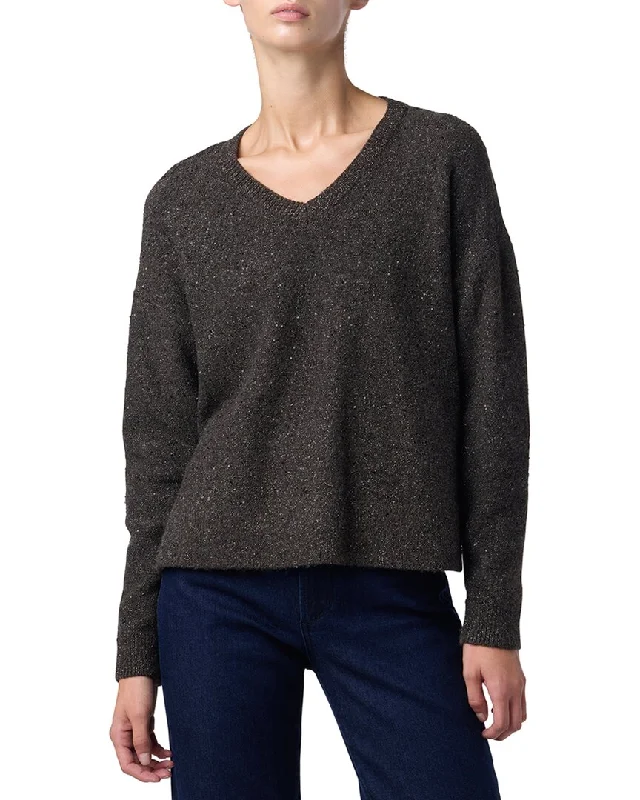 Ribbed Knit Pullover Sweater-Women's Quick-Dry Pullovers-JOE'S Jeans V-Neck Lurex Sweater