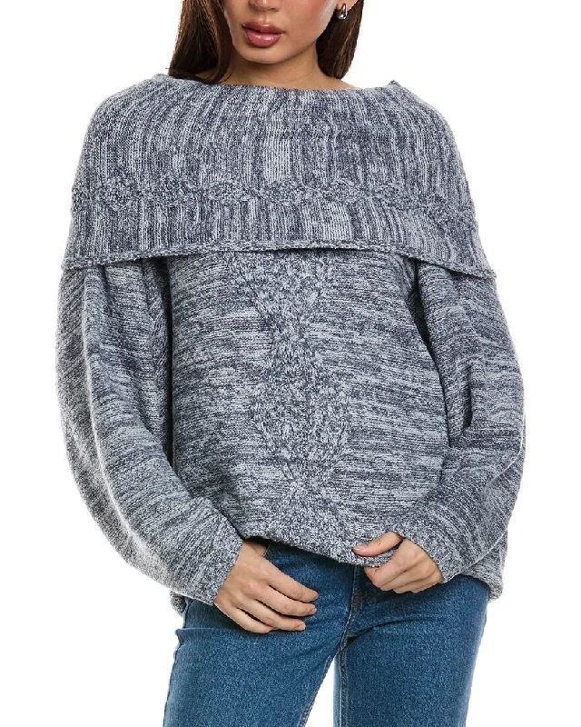 Pullover Sweater for a Cozy Weekend-Women's Low-Waisted Denim Pullovers-FATE Sweater