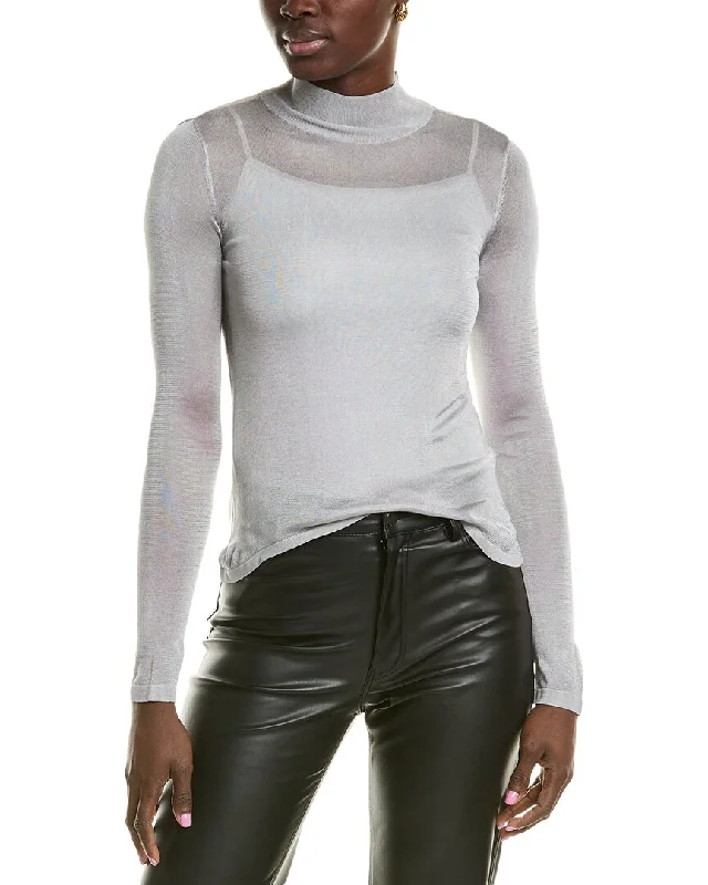 Loose Fit Pullover Sweater-Women's Moisture-Wicking Pullovers-Milly Mock Neck Pullover