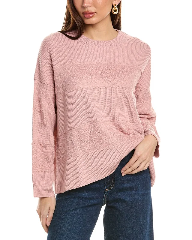 Blush Pullover Sweater-Women's Short Sleeve Pullovers-RED Valentino Wool Sweater