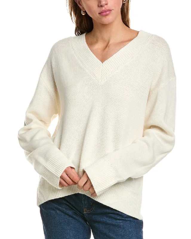 Pullover Sweater for Winter Layering-Women's Silk Pencil Pullovers-Femme Society Wool Sweater