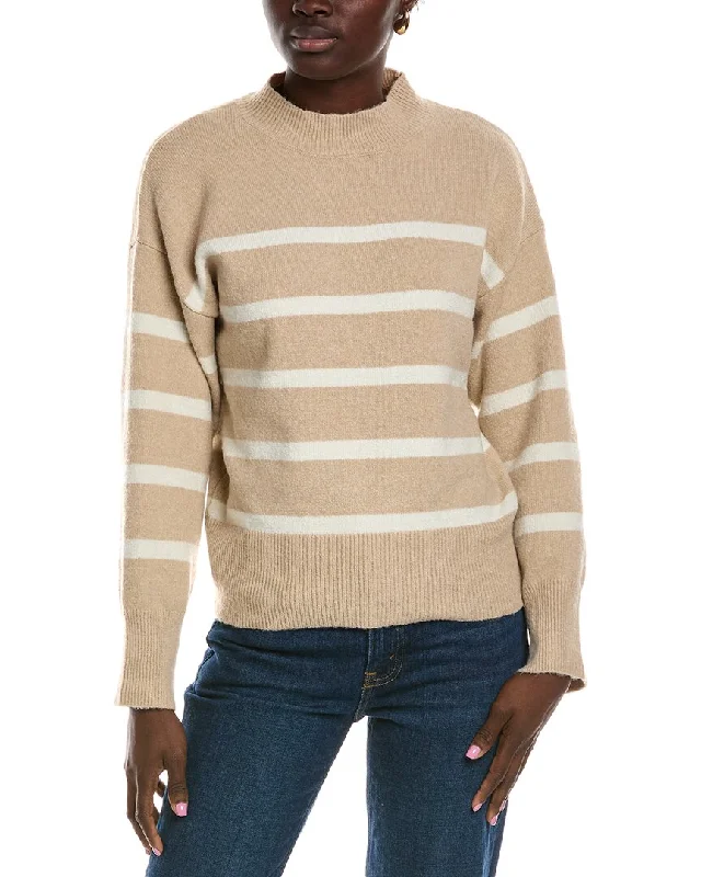 Pullover Sweater for a Fashionable Look-Women's V-Neck Pullovers-Brook + Lynn Striped Sweater