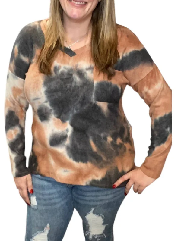 Slim-fit Pullover Sweater-Women's Glitter Floral Pullovers-Ribbed Sweater In Charcoal/rust