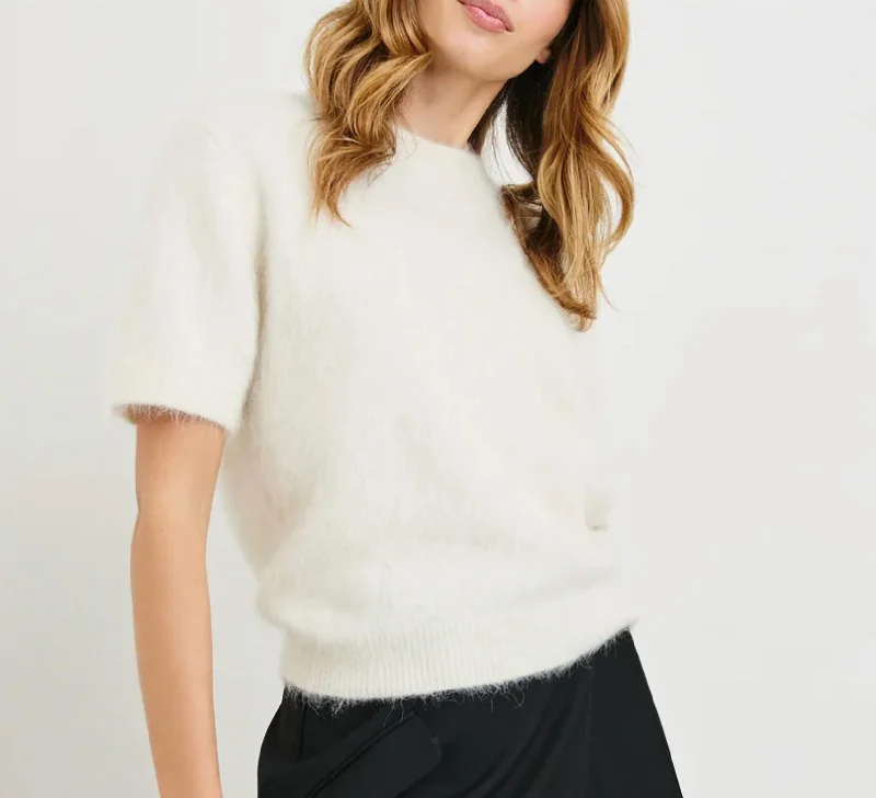 Pullover Sweater for a Cozy Winter-Women's Belted Pullovers-Briar Top In White