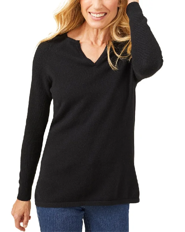 Soft Cashmere Pullover Sweater-Women's Sequin Ruffle Pullovers-J.McLaughlin Lochlann Cashmere Sweater