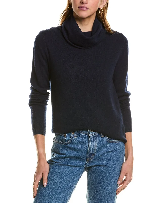 Oversized Knit Pullover Sweater-Women's Sequin Floral Pullovers-Kier + J Turtleneck Cashmere Sweater