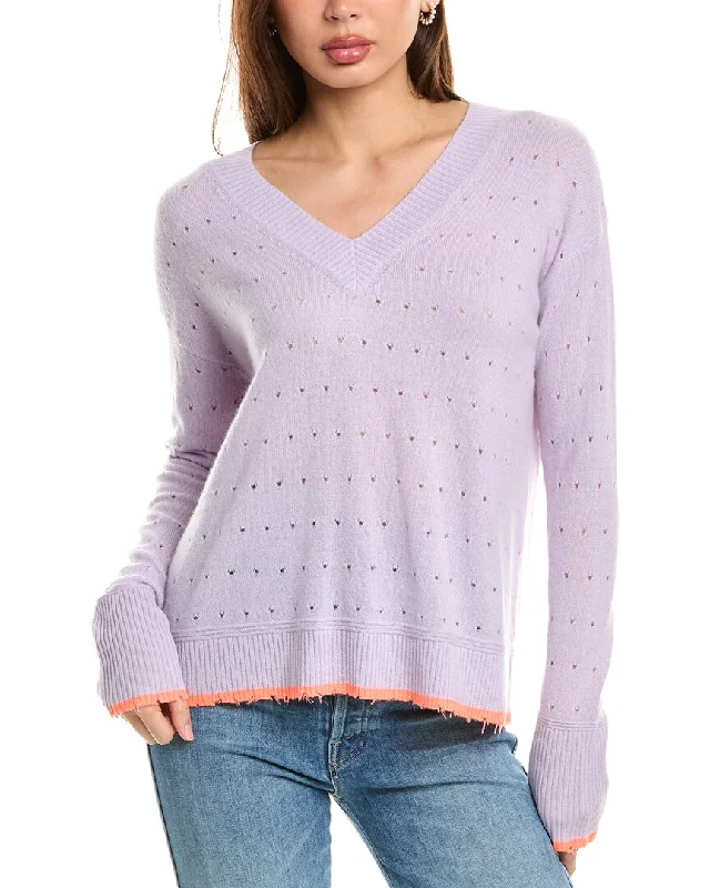 Breathable Pullover Sweater-Women's Back-Open Pullovers-Lisa Todd V-Neck Cashmere Sweater