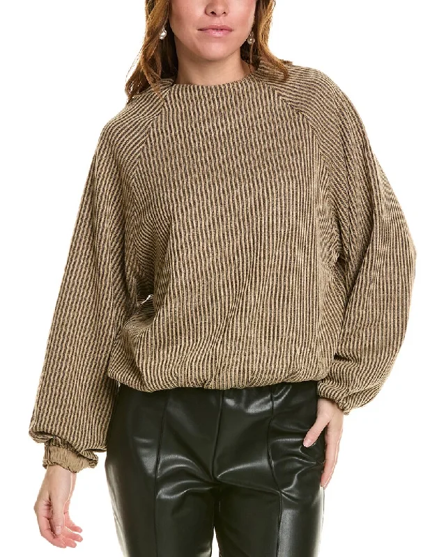 Pullover Sweater for Busy Days-Women's Travel Pullovers-LUXE ALWAYS Ribbed Pullover