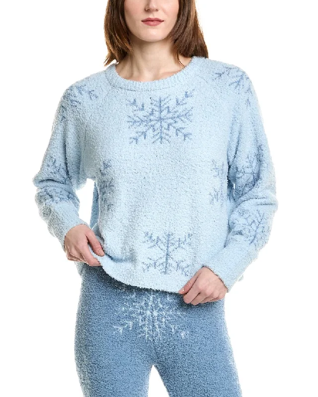 Long Pullover Sweater-Women's Sequin Denim Pullovers-Honeydew Intimates Snow Angel Sweater