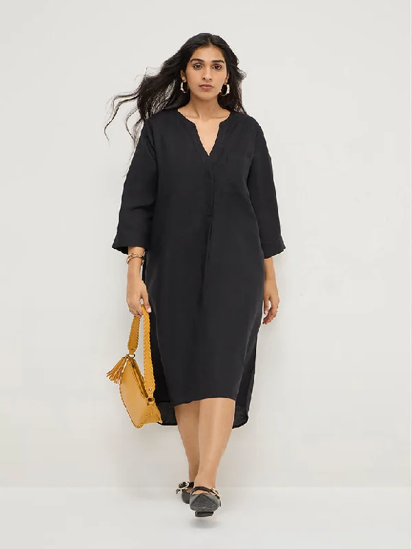 Gia Black High-Low A-Line Dress