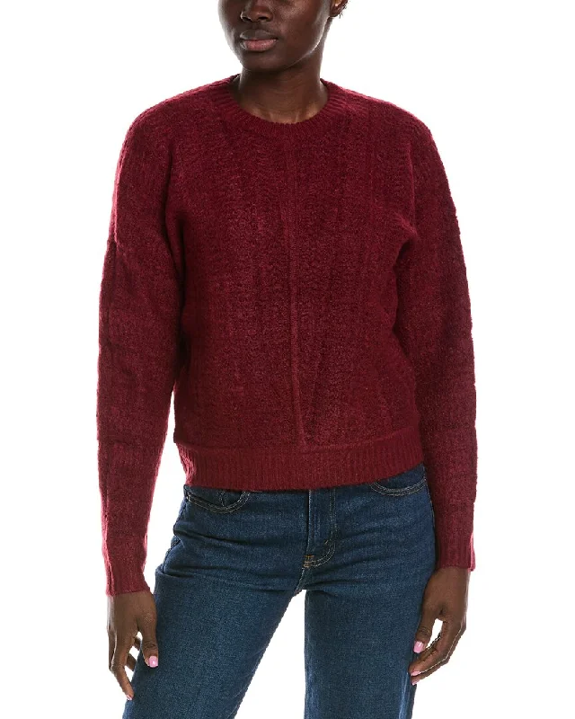 Elegant Casual Pullover Sweater-Women's Thermal Ruffle Pullovers-Splendid Delaney Crew Sweater