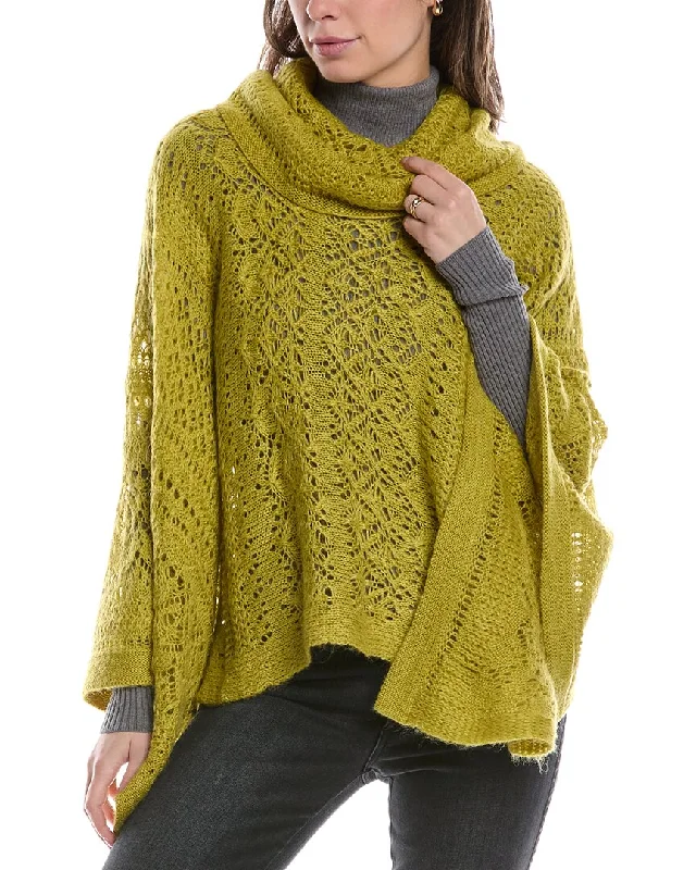 Sporty Pullover Sweater-Women's Oversized Pullovers-tyler böe Crochet Mohair-Blend Poncho