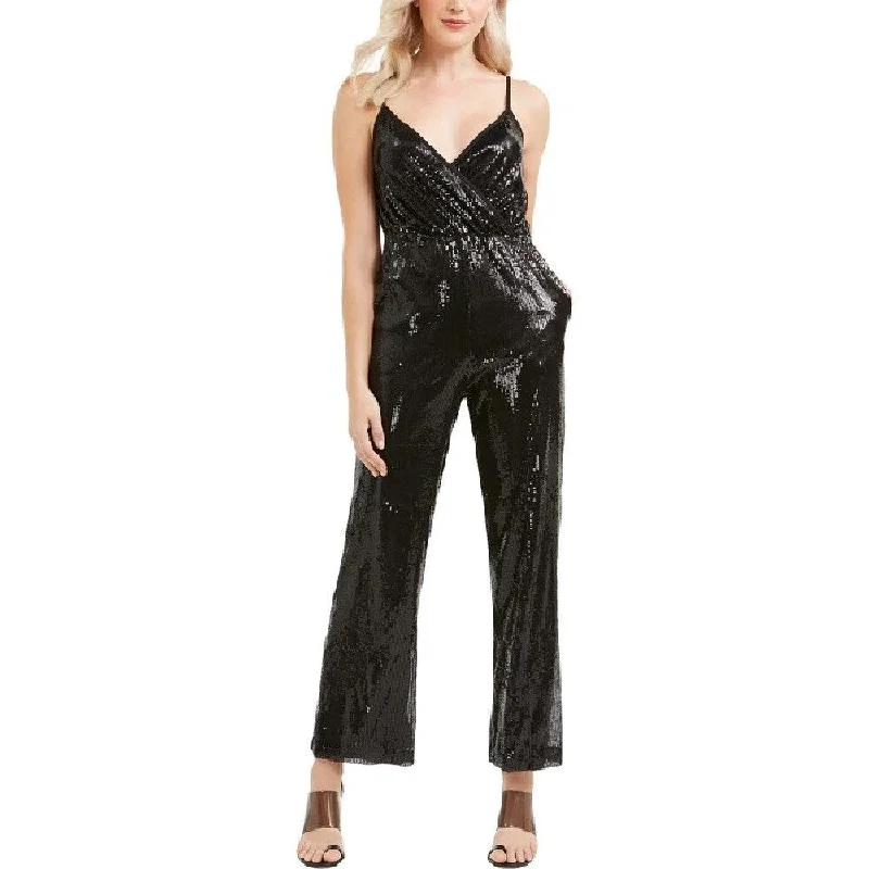 Casual Dresses with Modern Designs for Women-Women's Casual Vintage Dresses-Q & A Women's Sequin Jumpsuit Black Size Large