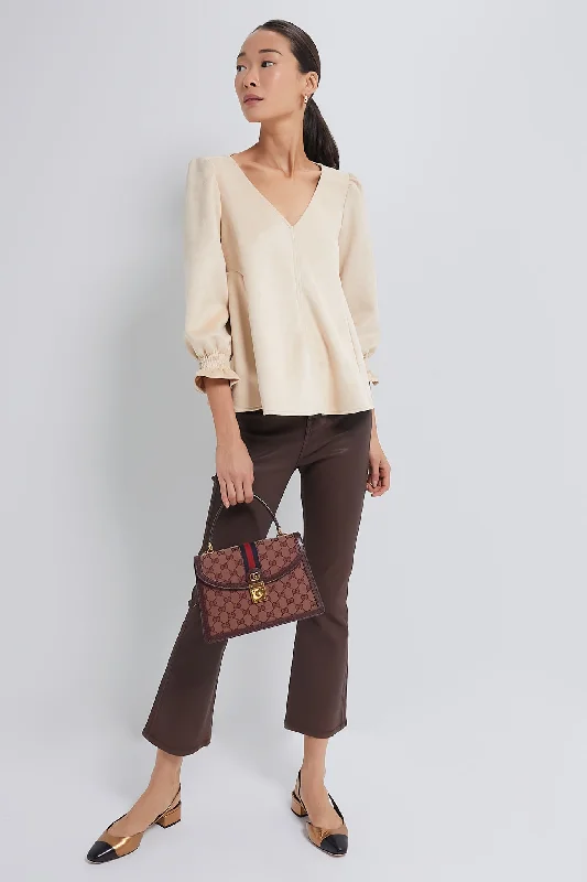 Comfy Blouses & Shirts for lounging at home-Bone Suede Easton Blouse