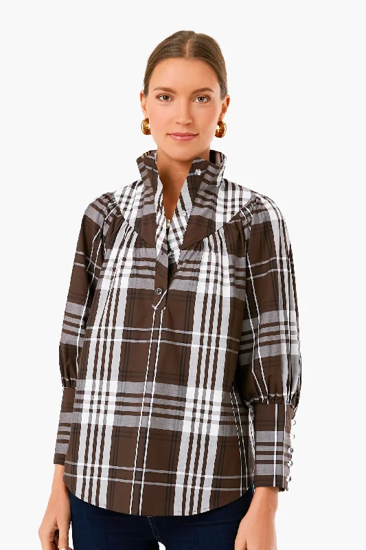 Affordable summer Blouses & Shirts-Cedar Check Corrigan Blouse